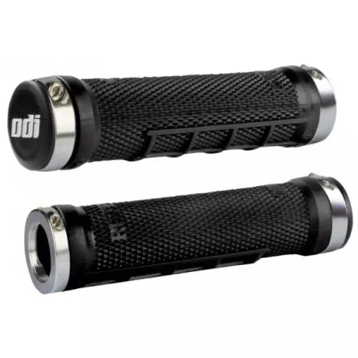 Doreza biçiklete ODI Ruffian MX MTB Lock-On, gome, e zezë me argjend