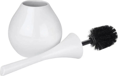Set furçe tualeti Wenko Flask, qeramike, e bardhë
