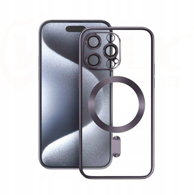 Kapak telefoni Vmax Electroplating Mag, TPU, për iPhone 15 Plus 6.7", lejla