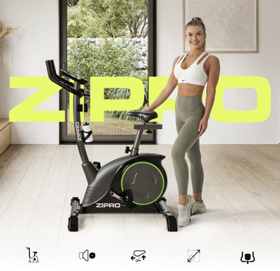 Biçikletë statike magnetike Zipro Nitro, 8 nivele rezistence, kompjuter LCD, e zezë