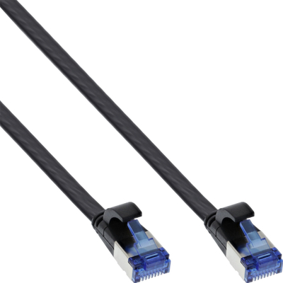 Kabllo rrjeti InLine Flat, Cat.6A U/FTP, 5m, TPE pa halogjen, e zezë