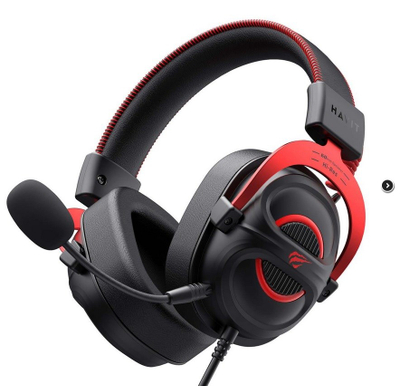 Kufje gaming Havit H2002E Pro, stereo, me mikrofon, zi e kuqe