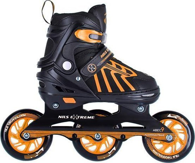 Rolat inline Nils Extreme NA18812 A, masa M 34-38, kornizë alumini, portokalli me të zezë