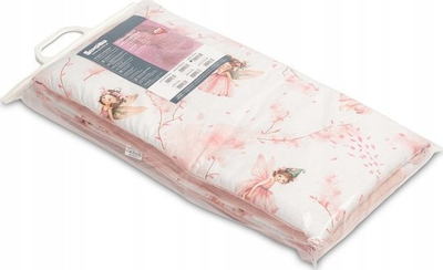 Mbrojtës shtrati bebesh Babyono Bed Bumper Muslin Fairies, 120x60 cm, pambuk, rozë