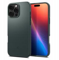 Kuti mbrojtëse Spigen Thin Fit MagSafe për iPhone 17 Pro, slim, me MagSafe, jeshile Abyss