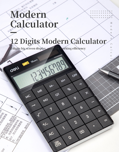 Kalkulator DELI 1589p modern 12digit i zi 1/10