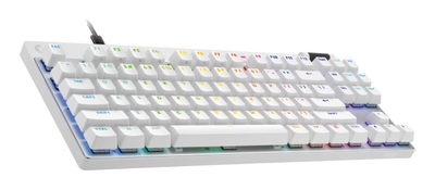 Tastierë gaming Logitech G Pro X TKL Rapid, mekanike, RGB, e bardhë
