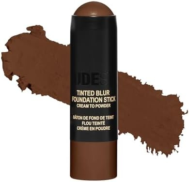 Fondatinë stick Nudestix Tinted Blur, efekt mat natyral, mbulim i lehtë në mesatar, nuanca Deep 10