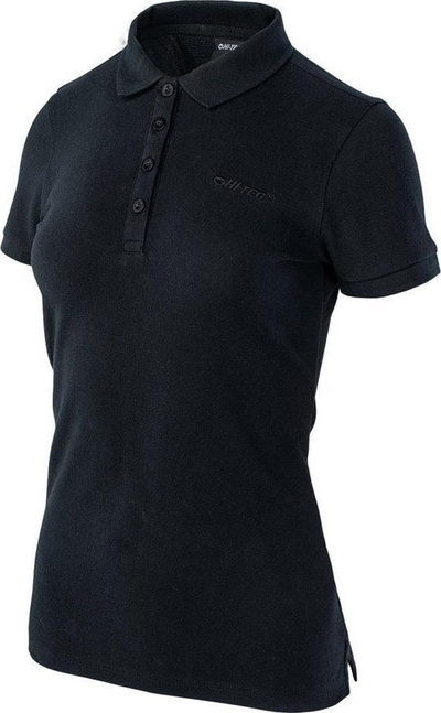 Bluzë polo Hi-Tec Romso W, për goca, pambuk me poliestër, e zezë