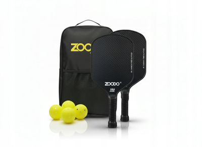 Set pickleball ZOODO P6, 2 raketa karboni, 4 topa USAPA, i zi
