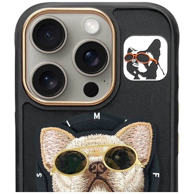 Футрола за телефон Nimmy Cool Dog, за iPhone 16 Pro Max, MagSafe, црна