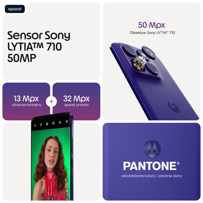 Telefoni Motorola Edge 70 Fusion, 12GB RAM, 256GB, blu Orient
