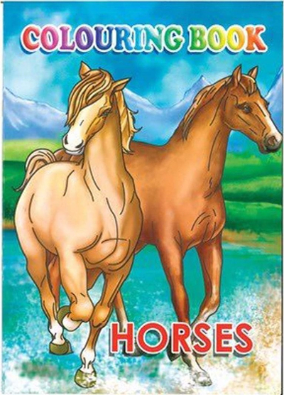 Liber ngjyrosjeje Vrige Malebog Horses, A4, 16 faqe, shumëngjyrësh