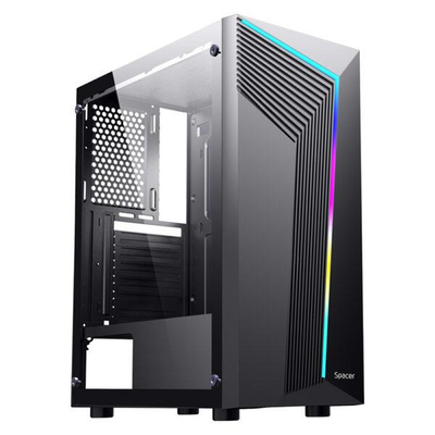 Kuti kompjuteri Spacer Warrior, ATX Mid Tower, 7 slote zgjerimi, e zezë