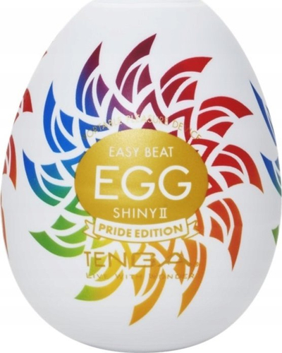 Masturbator Tenga Egg Shiny II Pride Edition, njëpërdorimësh, si vezë, me shumë ngjyra