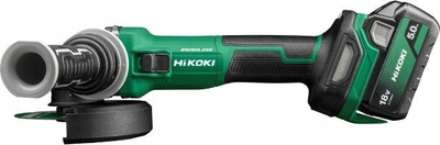 Mulli këndor pa kabllo Hikoki, 125mm, 18V 2x5Ah, jeshil