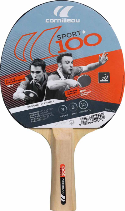 Raketë pingpongu Cornilleau Sport 100, për fillestarë, e kuqe