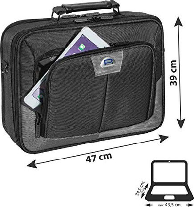 Çantë laptopi PEDEA Premium Clamshell, 17.3", rezistente ndaj ujit, e zezë