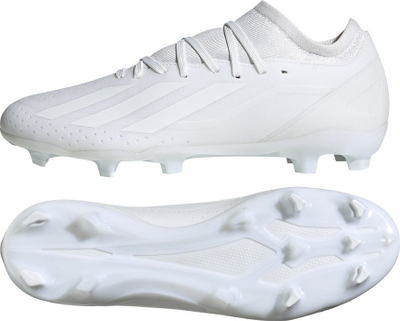 Këpucë futbolli Adidas X Crazyfast League FG, taban me thumba, për bar natyral, të bardha