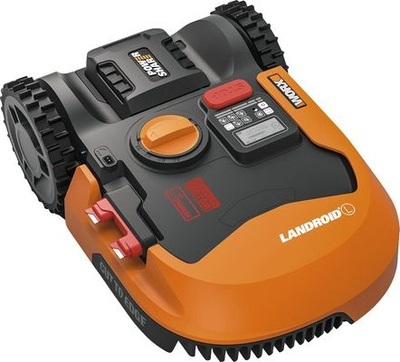 Robot kositës Worx Landroid L2000 WR155E, deri 2000 m², bateri 5 Ah, portokalli e zezë