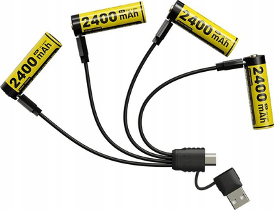 Bateri rikarikueshme Nitecore NH2400 AA, 2400mAh, paketim 4 copë