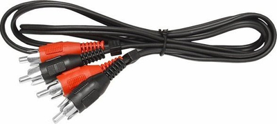 Kabllo audio RCA 2xRCA Cinch, 1.2m, stereo, e zezë