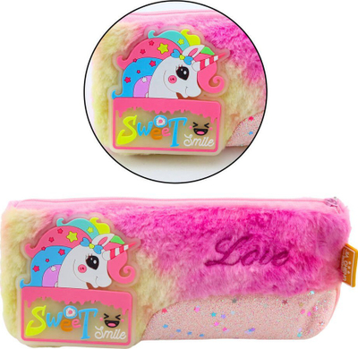 Penar Plush Unicorn, 20 x 8.5 cm, me elemente shkëlqyese, rozë