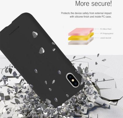 Kllëf telefoni Mercury Goospery Silicone për Samsung A33 5G, silikon, mat, i zi