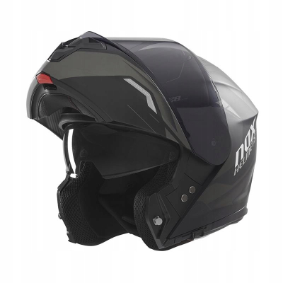 Helmetë modulare motoçiklete Nox N968 Ultra, vizor i gjerë, e zezë