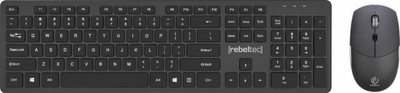 Set tastierë dhe maus Rebeltec MAXIM, wireless 2.4GHz, 104 taste, i zi