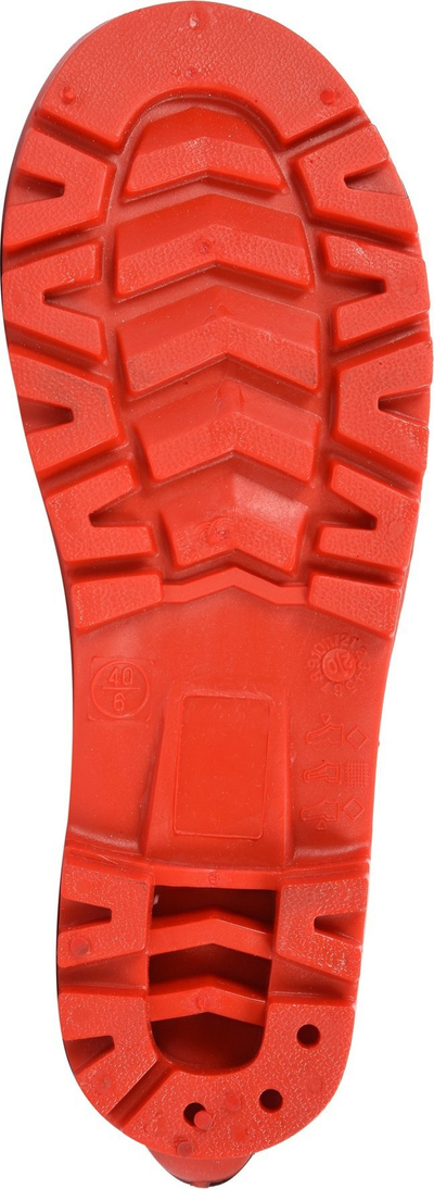 Çizme pune Yato Wellingtons Portland S5, me hundë çeliku, nr 39, të zeza me shollë të kuqe