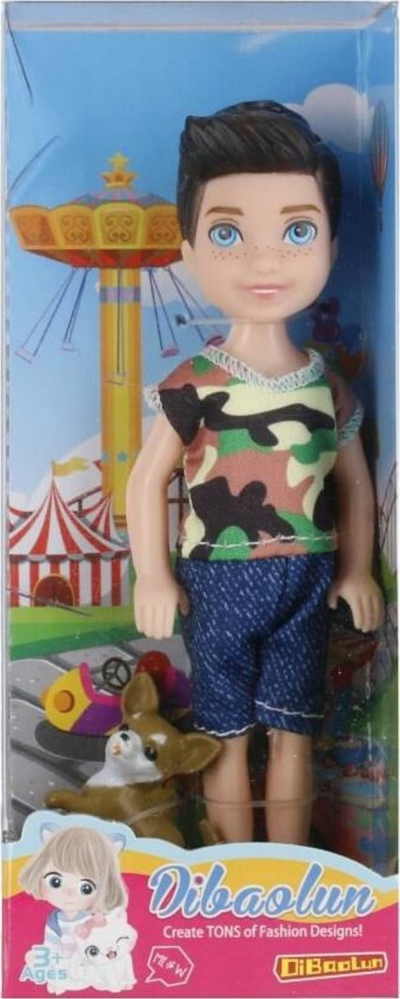 Kukull djalosh Mega Creative Doll Boy, 13cm, me qenush, shumëngjyrëshe