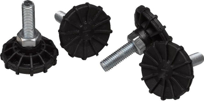 Këmbë rregulluese për raft rrjeti Lanview RAX112, set PVC edhe metal, të zeza