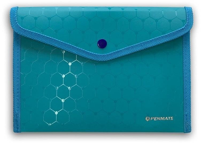 Zarf plastik Penmate A5 Lux, me kapëse, blu
