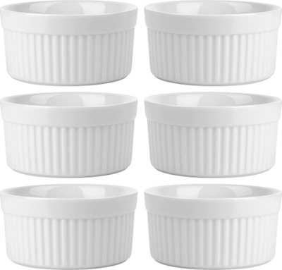 Сет мали чинии за печење Vilde, 260 ml, 6 парчиња, бели