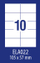Etiketa universale Europe 100 ELA022, 105 x 57 mm, letër, të bardha, 1000 copë