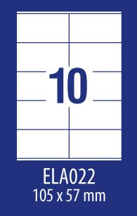 Etiketa universale Europe 100 ELA022, 105 x 57 mm, letër, të bardha, 1000 copë