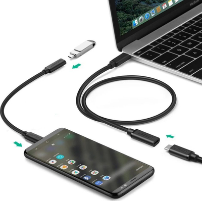 Kabllo zgjatëse Ugreen USB C, 0.5 m, 5 Gbps, 4K 60Hz, e zezë