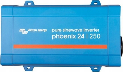 Invertor marin Victron Energy Phoenix VE.Direct 24V 230V, 250 W, me valë sinus të pastër, blu