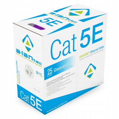 Kabllo interneti Alantec U UTP Cat 5e, 305m, LSOH Eca, lejla