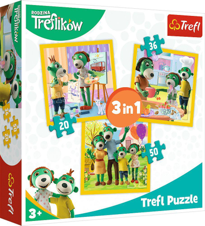Puzzle Trefl Puzzle (34850), 3në1, shumëngjyrëshe