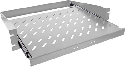 Raft tërheqës për kabinet InLine 19, 350mm, 30kg, 2U, gri e hapur