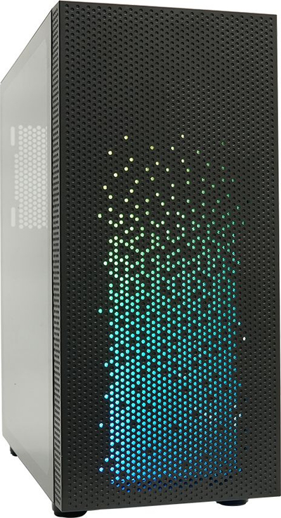 Куќиште за компјутер Azza Celesta 340F CSAZ-340F, ATX, ARGB, црно