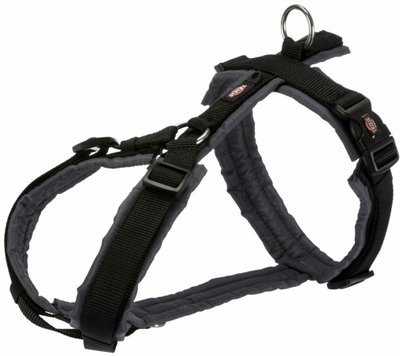 Set parzmoreje qeni Trixie Premium Trekking XS, 32–38 cm, me qafore dhe litar, gri grafit me të zezë