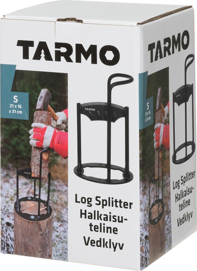 Ndarës drush Tarmo Log Splitter, çelik, 37 cm, i zi