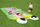 Rrëshqitëse uji Bestway Triple Slide Frog H2O GO, 488cm, për kalamaj, shumëngjyrëshe
