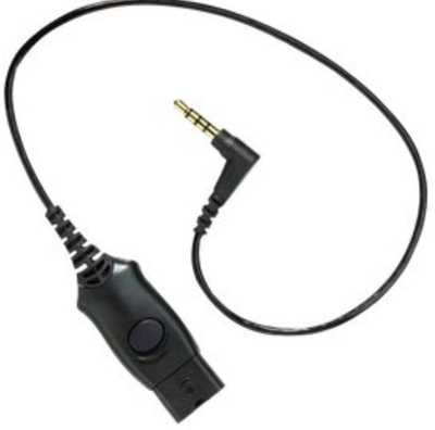 Спиралeн кабел за обука HP Poly, 3.5mm во QD, 3m, црн