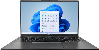 Laptop UMAX VisionBook 15WT Plus, 15.6" IPS, 8GB 256GB SSD, сив