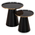 Set Beng 2 tavolina kafe Φ50&Φ40cm (HM9920), zezë