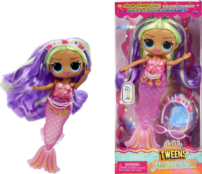 Kukull sirenë L.O.L. Surprise Tweens Mermaid Cleo Clove, bisht që ndryshon ngjyrë, me aksesorë, shumëngjyrëshe